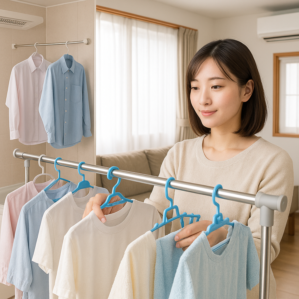 梅雨の部屋干しが乾かないのはなぜ？原因別にわかる早く乾かすコツとニオイ対策